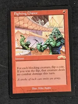 1x Fighting Chance NM-Mint, English Exodus MTG Magic - Image 1