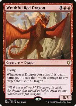 [MTG] Wrathful Red Dragon (Foil) (207) (CLB) NM - Image 1