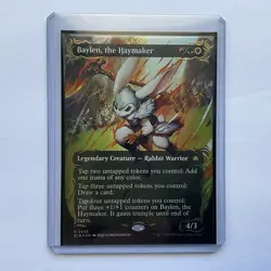 MTG Baylen, The Haymaker (0345) *RAISED FOIL BORDERLESS* Bloomburrow MT/NM - Image 1