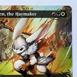 MTG Baylen, The Haymaker (0345) *RAISED FOIL BORDERLESS* Bloomburrow MT/NM - Image 4