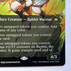 MTG Baylen, The Haymaker (0345) *RAISED FOIL BORDERLESS* Bloomburrow MT/NM - Image 5