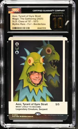 AESI, TYRANT OF GYRE STRAIT Secret Lair Foil Mythic CGC 10 Pristine MTG - Image 1