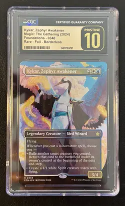 Kykar, Zephyr Awakener Borderless Foil MTG Foundations CGC Pristine 10 - Image 1