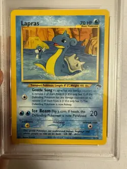 2001 Pokemon - Lapras Non Holo - Southern Islands Promo 12/18 - PSA 9 Mint! WOTC - Image 3