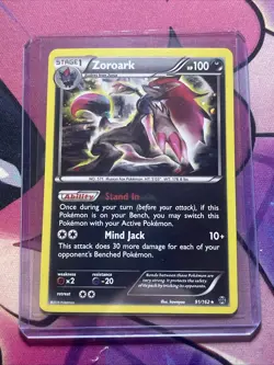 Zoroark 91/162 Promo Cosmos Holo Rare Pokemon XY Breakthrough 2015 LP-NM - Image 1