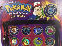 Lot of 17 Hasbro 1999 Pokemon Battling Coin Game Coins with Holder Vintage Rare - Image 2