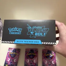 Pokemon S&V Black Bolt Elite Trainer Box ETB + 3 Night Wanderer Japanese Packs - Image 3