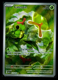 Caterpie 172/165 Pokemon Scarlet and Violet 151 Full Art Illustration Rare - NM - Image 1