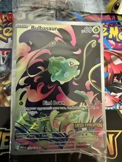 Pokemon Mega Evolutions Bulbasaur Box Topper Promo Sealed In Hand - Image 2