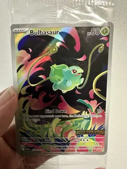 Pokemon Mega Evolutions Bulbasaur Box Topper Promo Sealed In Hand - Image 3