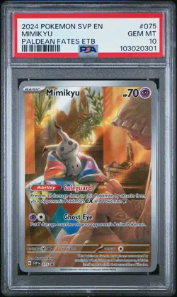 2024 POKEMON SVP EN-SV BLACK STAR PROMO #075 MIMIKYU PSA 10 - Image 1