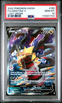 2022 Pokemon Giratina V (Full Art) - Lost Origin - 185/196 - PSA 10 GEM MINT - Image 2