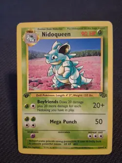 Pokemon TCG Nidoqueen Jungle 23/64 1st Edition Non-Holo Rare-MP - Image 1