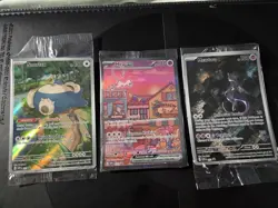 Pokemon 151 Mew Ex 53, Mewtwo 52, Snorlax 51 UPC Alternate Art Promos SEALED - Image 1