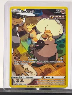 2022 Pokemon TCG SWSH Silver Tempest Trainer Gallery Rockruff FA TG07/TG30 UR NM - Image 2