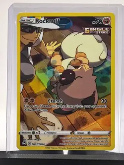 2022 Pokemon TCG SWSH Silver Tempest Trainer Gallery Rockruff FA TG07/TG30 UR NM - Image 3