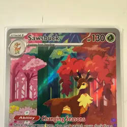 Pokemon TCG - Sawsbuck - 166/162 - SV05: Temporal Forces - NM ILLUSTRATION RARE! - Image 4