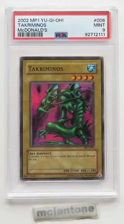 McDonald's TCG 2002 YU-GI-OH! MP1-006 TAKRIMINOS Trading Card PSA 9 MINT - Image 2