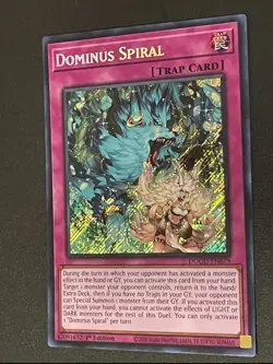 YU-GI-OH Dominus Spiral DOOD-EN079 1st Edition Secret Rare NM - Image 1