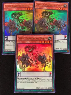 Yugioh Steel Cavalry of Dinon BOSH-ENSP1 Ultra X3 (LP) - Image 1
