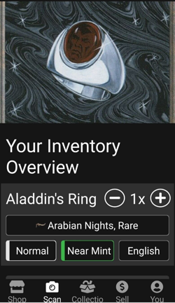 MTG Aladdin's Ring Arabian Nights Rare Magic the Gathering Artifact Card - Image 4