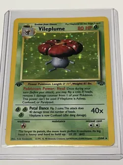 Pokemon Vileplume 15/64 Jungle 1st Edition Holo Rare Vintage Card NM - Image 1