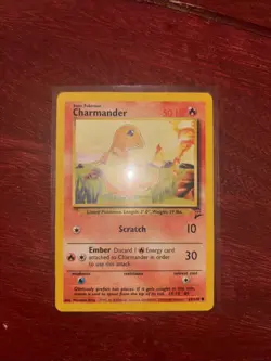 Pokemon TCG Charmander Card 69/130 2000 Base Set 2 Regular Unlimited Common LP - Image 2