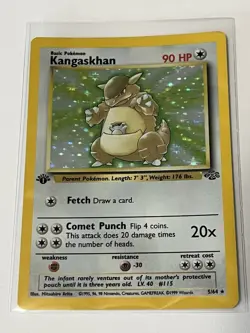 Kangaskhan 1999 Pokemon Jungle 1st Edition #5/64 Rare Holo Vintage LP Card - Image 3