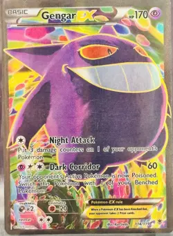 Pokemon Gengar EX Full Art Holo Rare Card 114/119 XY-Phantom forces LP - Image 1
