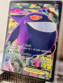 Pokemon Gengar EX Full Art Holo Rare Card 114/119 XY-Phantom forces LP - Image 3