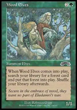Wood Elves - Light Play MTG Exodus - Image 1