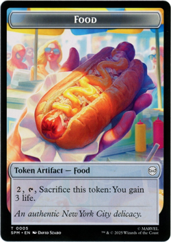 Food / Robot Double-Sided Token - Marvel's Spider-Man - MTG - NM/M - Image 1