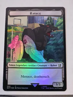 MTG - Ravage | Powerstone - FOIL Double Sided Token - Transformers - Image 1