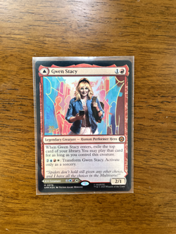 MTG Gwen Stacy 78 Mythic Foil Prerelease Gold Stamp Marvel Spider-Man - Image 1