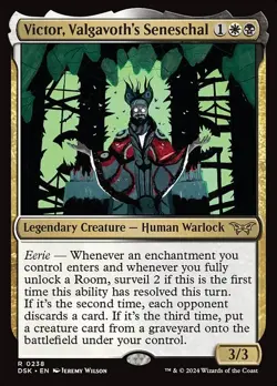 MTG 1x Victor, Valgavoth's Seneschal, NM Duskmourn Legendary Eerie Enchantments - Image 1