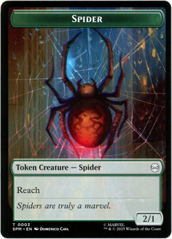Spider / Food Double-Sided Token - Marvel's Spider-Man - MTG - NM/M - Image 1