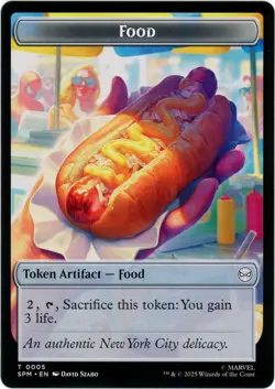 Spider / Food Double-Sided Token - Marvel's Spider-Man - MTG - NM/M - Image 2