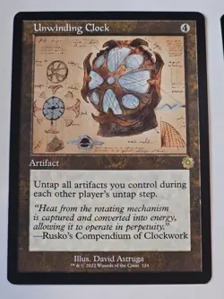 MTG - Unwinding Clock Schematic RETRO FRAME - Brother's War Artifacts - Image 1