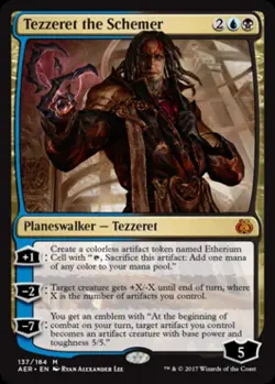 Tezzeret the Schemer - Light Play MTG Aether Revolt - Image 1