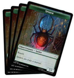 x4 Spider / Food Double-Sided Token - Marvel's Spider-Man - MTG - NM/M - Image 1