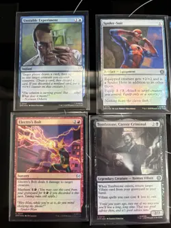 MtG - Marvel’s Spider-Man 10 Card Lot - All Foil - Common / Uncommon - Clean NM - Image 2