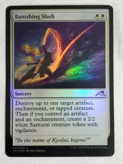 Banishing Slash 003 Kamigawa: Neon Dynasty Foil MTG: Magic the Gathering - Image 1