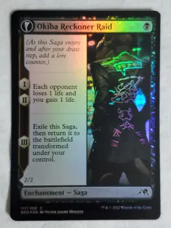 Okiba Reckoner Raid 117 Kamigawa: Neon Dynasty Foil MTG: Magic the Gathering - Image 2