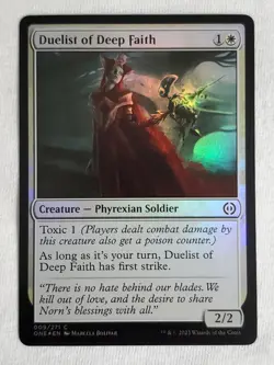 Duelist of Deep Faith 009 Phyrexia: All Will Be One Foil MTG: Magic the Gatherin - Image 1