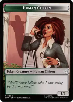 Copy / Human Citizen Double-Sided Token - Marvel's Spider-Man - MTG NM/M - Image 2