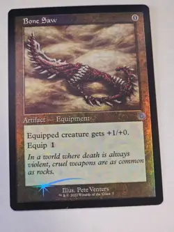 MTG - Bone Saw FOIL RETRO FRAME - Brother's War Artifacts - Image 1