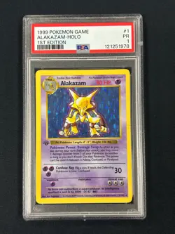 Pokemon TCG Alakazam Holo Shadowless 1st Edition POP 32 - 1/102 -PSA 1- Base Set - Image 1