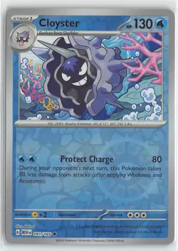 Pokemon TCG Scarlet & Violet 151 MEW Reverse Foil Uncommon #91/165 Cloyster - Image 1