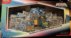 Pokemon TCG Prismatic Evolutions Lucario Ex + Tyranitar Ex Premium Collection - Image 2