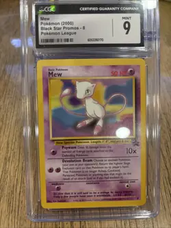 Pokemon - Black Star - Mew - Promo Pokemon League #8 - CGC 9 - Mint - 2000 - Image 1